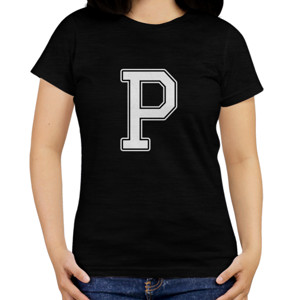 Kaos Kaos Hitam Huruf P Keren