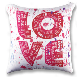 Bantal Love Abstract Paint