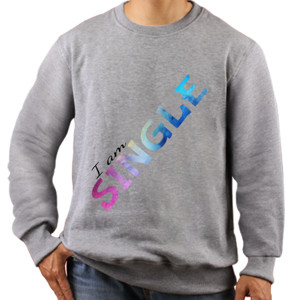 Jaket Sweater kaos i am Single