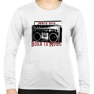 Kaos Born to music since 1978 (custom tahun)