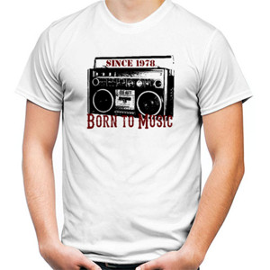 Kaos Born to music since 1978 (custom tahun)