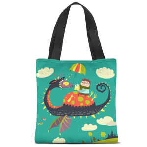 Tas Tote Fullprint DRAGON BOY