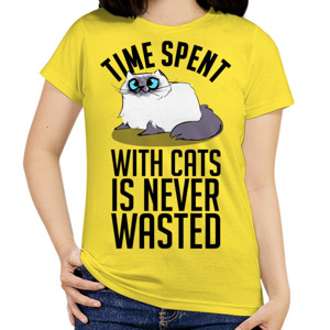Kaos TIME SPENT WITH CATS IS NEVER WASTED