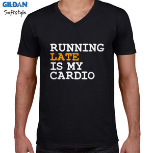 Kaos running late is my cardio -funny shirt-