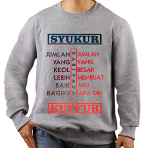 Jaket Sweater Kaos Syukur VS Kuffur