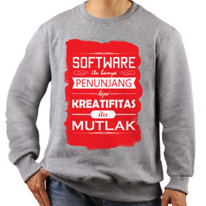 Jaket Sweater Software Hanya Penunjang