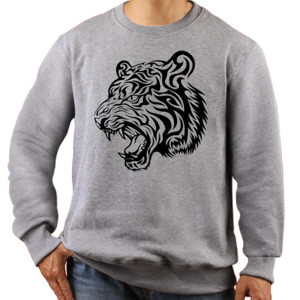 Jaket Sweater Tiger Line Art 2