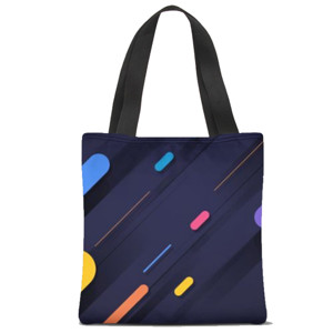 Tas Tote Fullprint Abstrak navy