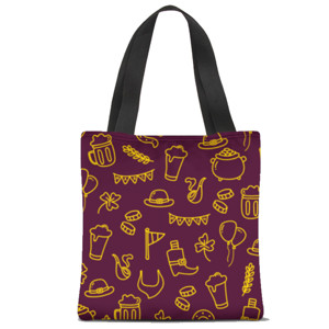 Tas Tote Fullprint Food pattern