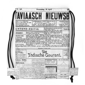 Tas Serut Fullprint Newspaper Drawstring Bag