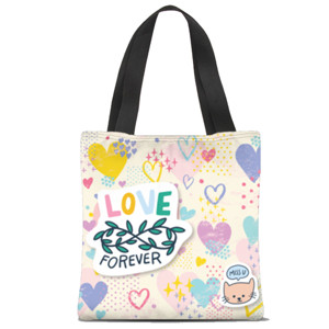 Tas Tote Fullprint Cat Lover Forever