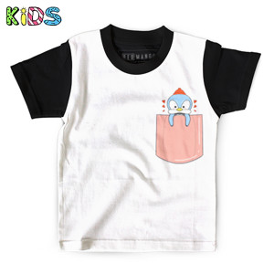 Kaos Anak Full-Print Penguin pocket