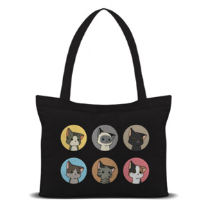 Tas Tote Tote Bag Portrait with 6 Kittens Pose