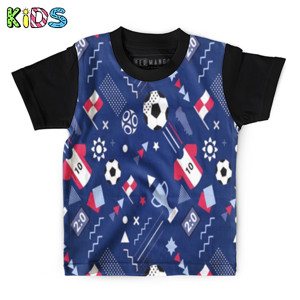 Kaos Anak Full-Print Motif Sepak bola