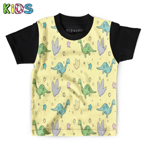 Kaos Anak Full-Print Motif dinosaurus