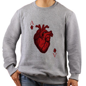Jaket Sweater Distro Heart Poker