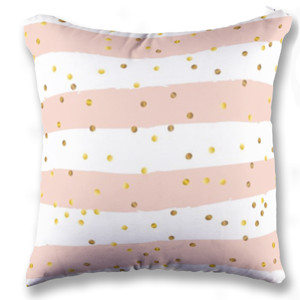 Bantal Gold confetti on grunge striped background
