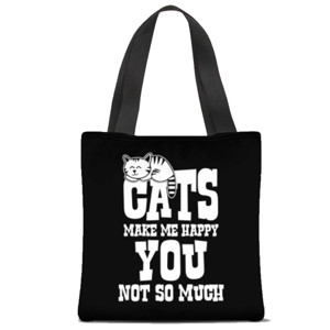 Tas Tote Fullprint Cats make me happy 2
