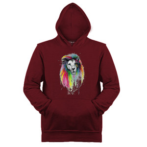 Jaket Hoodie 3D Lion Watercolor