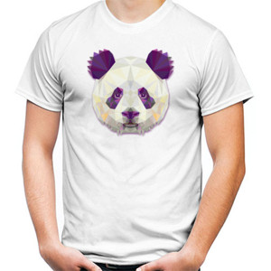 Kaos Panda Face Triangle Art