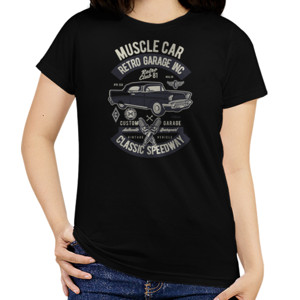 Kaos kaos mobil muscle car retro garage