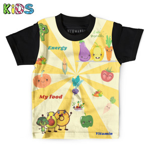 Kaos Anak Full-Print vegetables