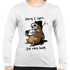 Kaos Cute Lazy Sloth