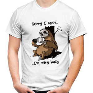 Kaos Cute Lazy Sloth