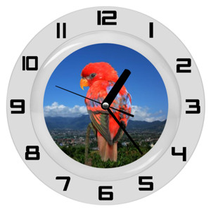 Jam Dinding Burung Merah