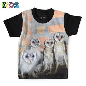 Kaos Anak Full-Print Baby Owls