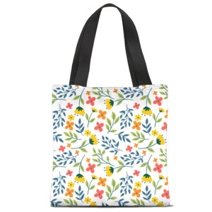 Tas Tote Fullprint Motif Bunga