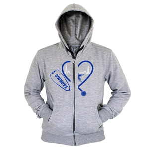 Hoodie Zipper hati sehat