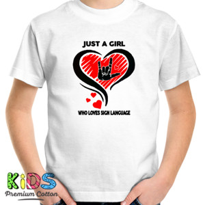 Kaos LGBT Just A Girl Who Love Sign Language Diamond 