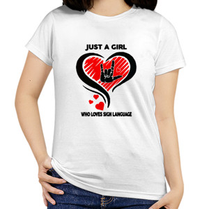Kaos LGBT Just A Girl Who Love Sign Language Diamond 