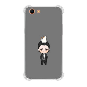 Casing HP oppa with cat_ gray