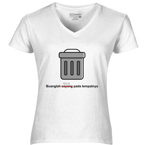 Kaos Kaos Wanita Buang Mantan V-Neck by Co_mbro