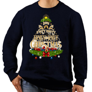 Jaket Sweater Christmas Holly Jolly 