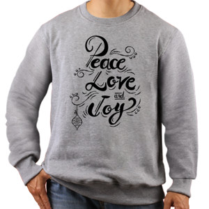 Jaket Sweater Peace Love And Joy