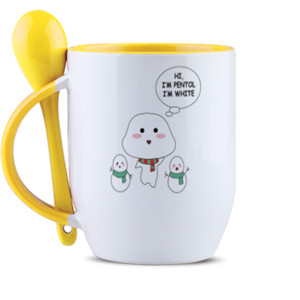 Mug Sendok Hi I’m Pentol, I’m White