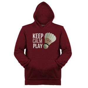 Jaket Hoodie KEEP CALM PLAY BADMINTON