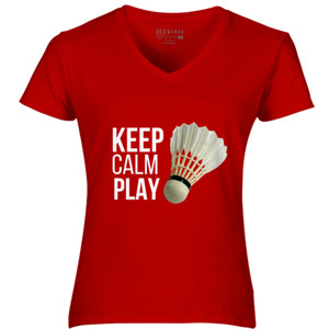 Kaos KEEP CALM PLAY BADMINTON