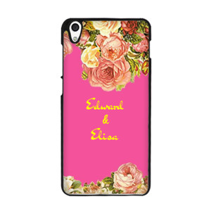 Casing HP Pink Flower Bisa Tambah Nama Casing HP