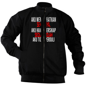 Jaket Bomber Aku Memperhatikan Semuanya
