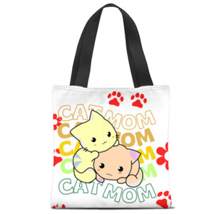 Tas Tote Fullprint CAT MOM