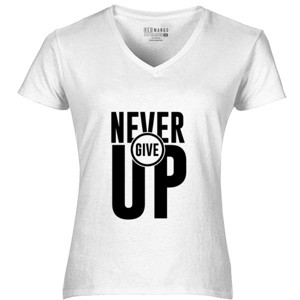 Kaos Baju Rohani Kaos Paskah Never Give Up Warna Terang