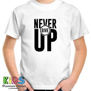 Kaos Baju Rohani Kaos Paskah Never Give Up Warna Terang