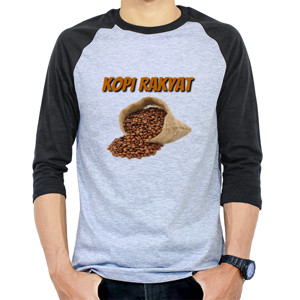Kaos Raglan Kaos Raglan Lengan 3/4 Kopi Rakyat