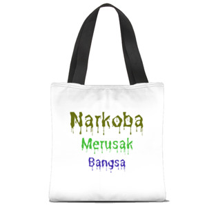 Tas Tote Fullprint Narkoba Merusak Bangsa