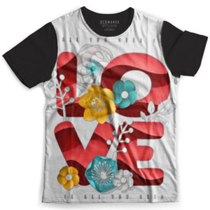 Kaos Fullprint RedMango O-Neck Fullprint Love