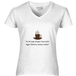 Kaos Kaos Quote Putih Red Mango